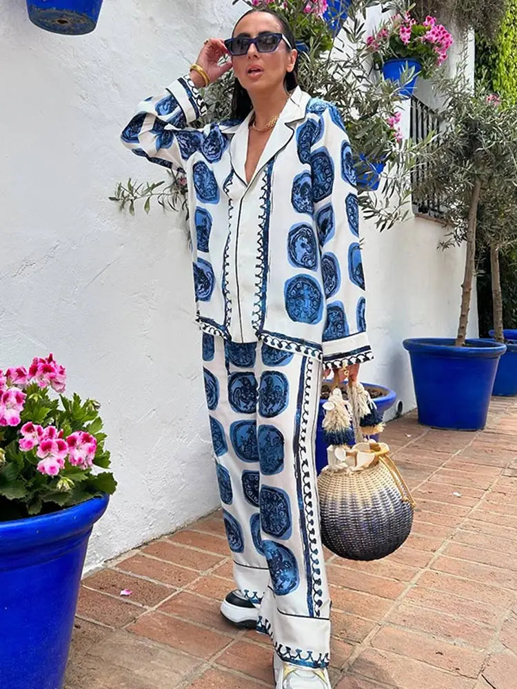 Conjunto Camisa e calça estampadas - Bruxelas