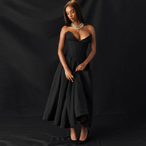 Vestido Longo Elegante com Barbatana e Bolsos Laterais Dublin