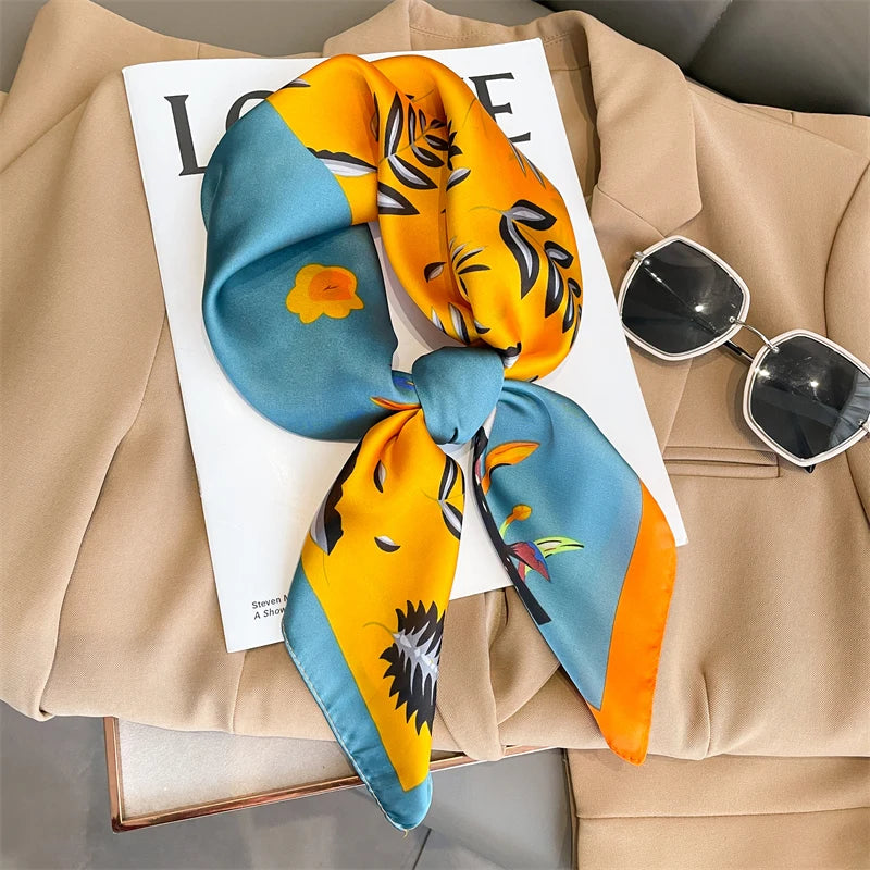 BRINDE Lenços de Seda - Tamanho 60x80cm Estampas Variadas