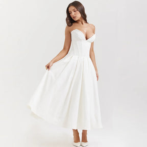 Vestido Longo Elegante com Barbatana e Bolsos Laterais Dublin
