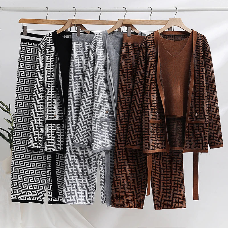 Conjunto de 3 Peças com Estampa Grega - Atenas