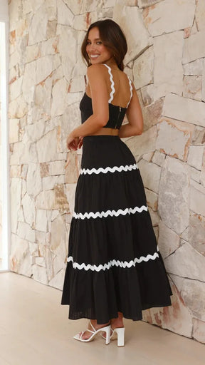 Conjunto Creta - Cropped e saia