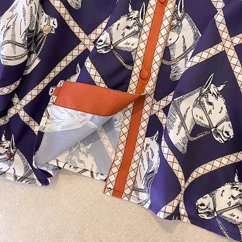 Camisa Cavalos de Luxo Toque de Seda