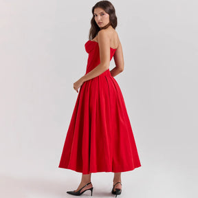 Vestido Longo Elegante com Barbatana e Bolsos Laterais Dublin
