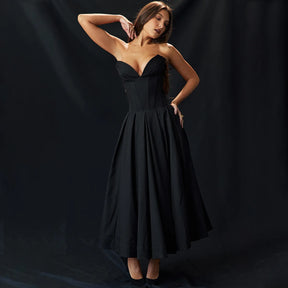 Vestido Longo Elegante com Barbatana e Bolsos Laterais Dublin