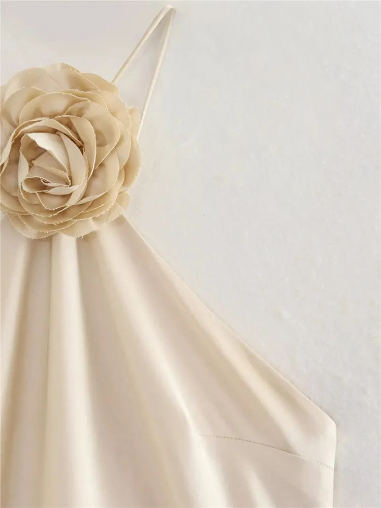 Vestido de cetim Santorini