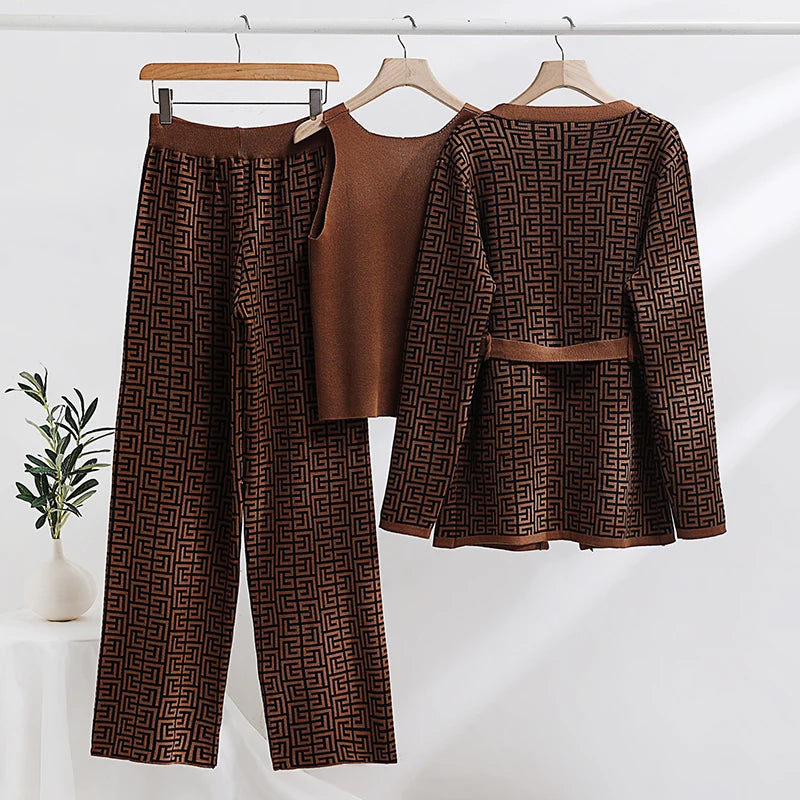 Conjunto de 3 Peças com Estampa Grega - Atenas
