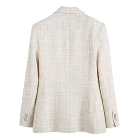 Blazer de Tweed Branco