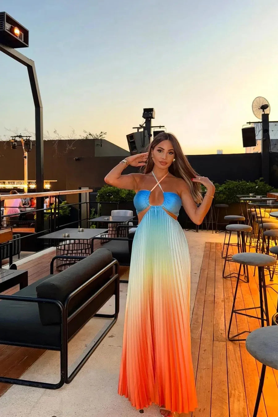 Vestido Brisa – Plissado Degrade