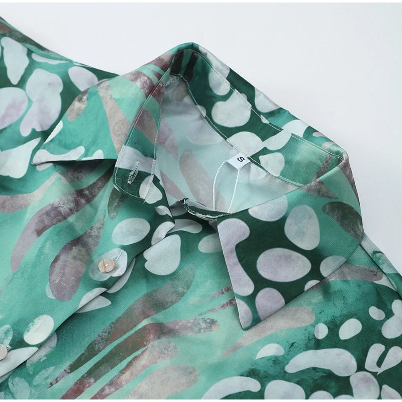 Conjunto Camisa e Saia de Cetim Zurich