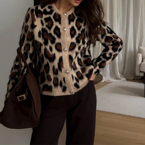 Cardigã Animal Print - Elegância feminina