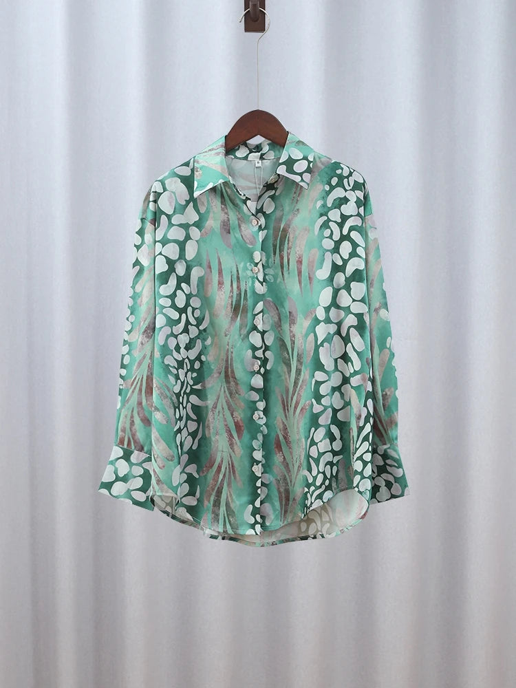 Conjunto Camisa e Saia de Cetim Zurich