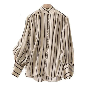 Camisa Feminina Manga Longa Listras