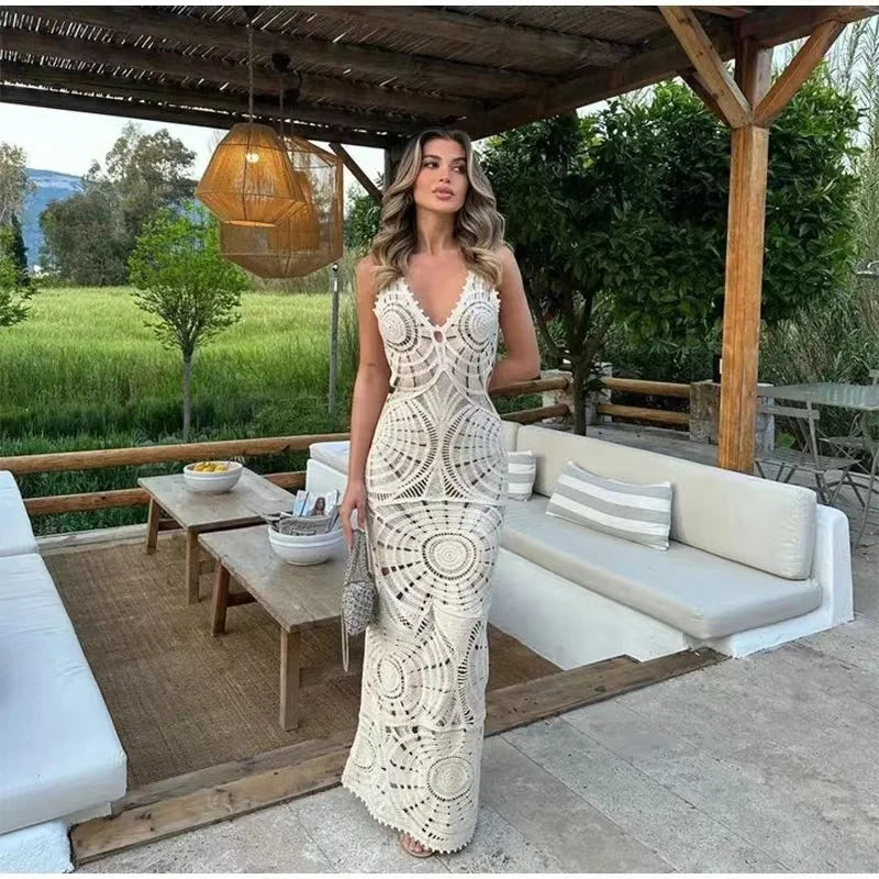 Vestido de crochê Maldivas