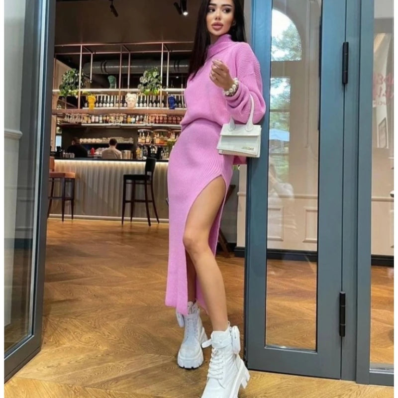 Vestido manga com gola - Conforto e elegância.