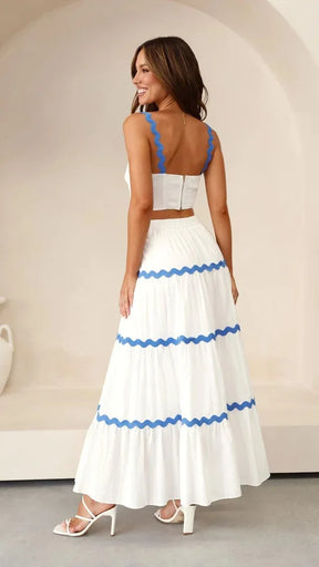 Conjunto Creta - Cropped e saia