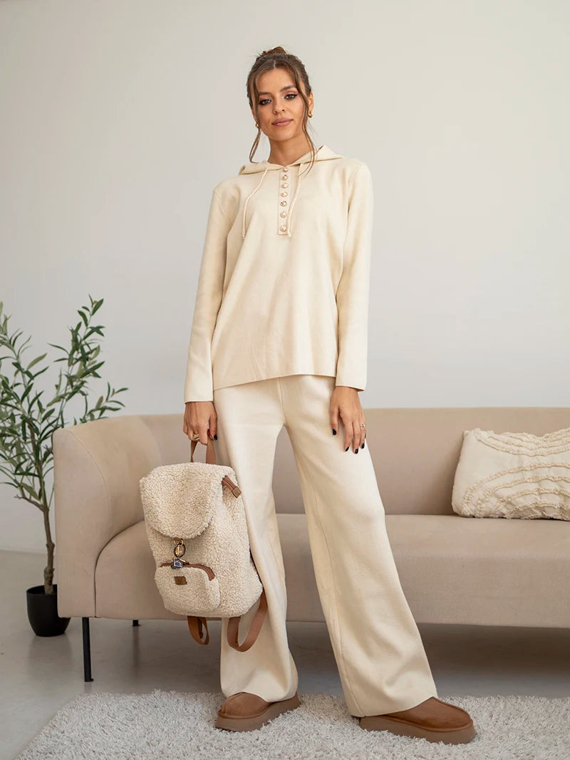 Conjunto de Malha Casual com Capuz - Anchorage