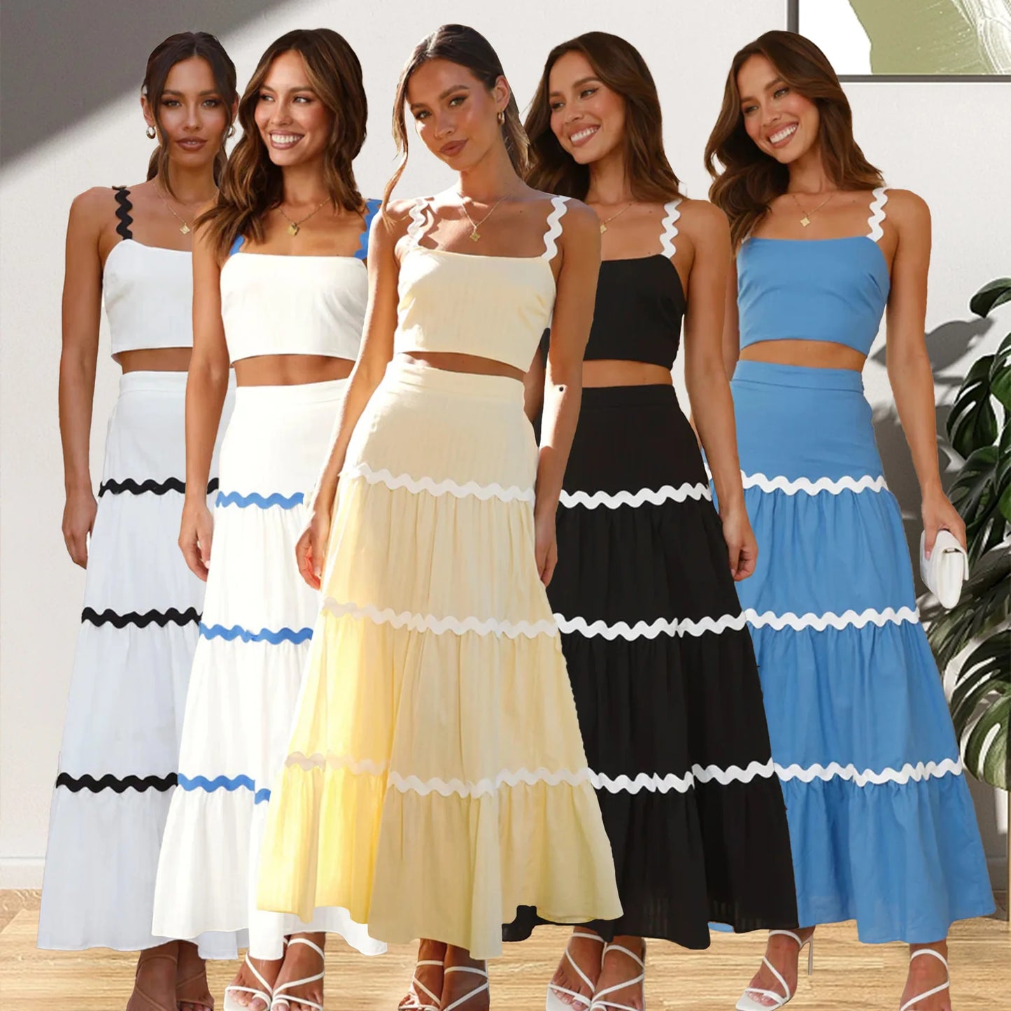 Conjunto Creta - Cropped e saia