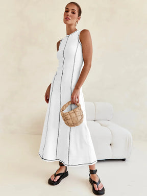 Vestido Midi de Malha Sem Mangas Tanzânia (Pronta Entrega)