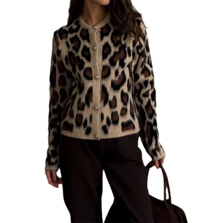 Cardigã Animal Print - Elegância feminina