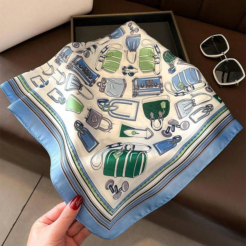 Lenços de Seda - Tamanho 70x70cm Estampas Variadas