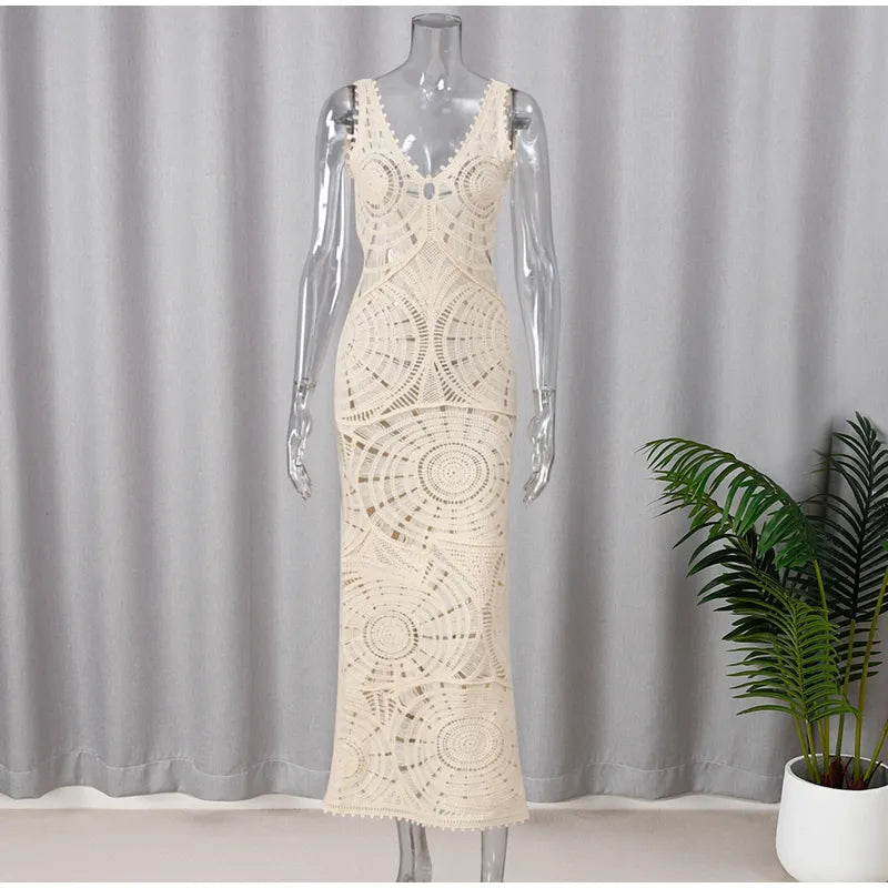 Vestido de crochê Maldivas