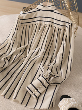 Camisa Feminina Manga Longa Listras