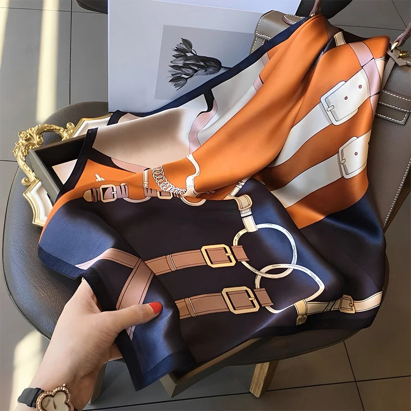 Lenços de Seda - Tamanho 70x70cm Estampas Variadas