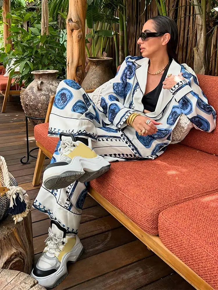 Conjunto Camisa e calça estampadas - Bruxelas