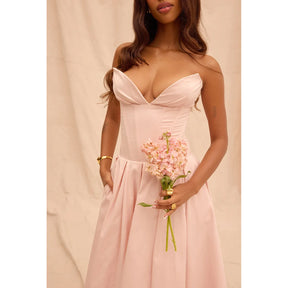 Vestido Longo Elegante com Barbatana e Bolsos Laterais Dublin