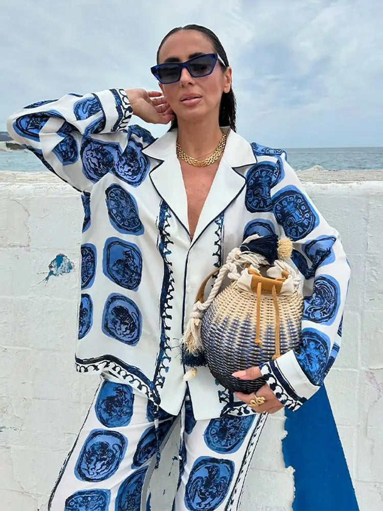 Conjunto Camisa e calça estampadas - Bruxelas