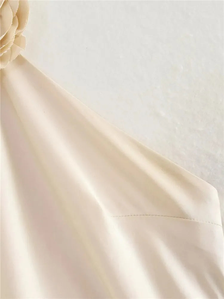 Vestido de cetim Santorini