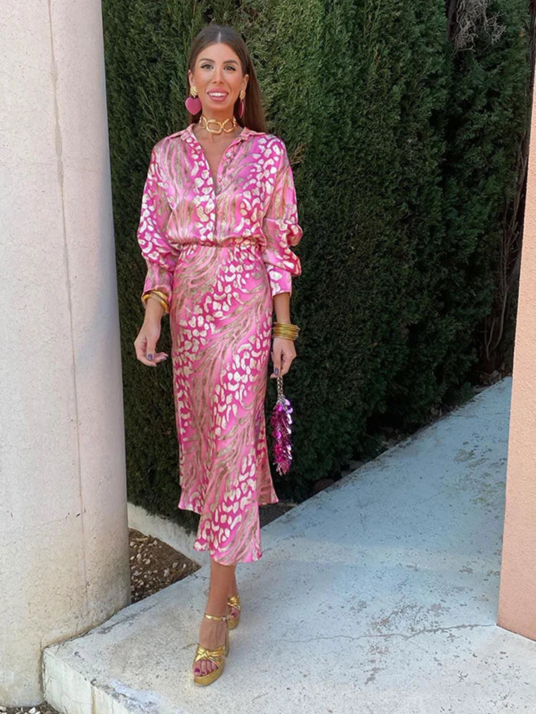 Conjunto Camisa e Saia de Cetim Zurich