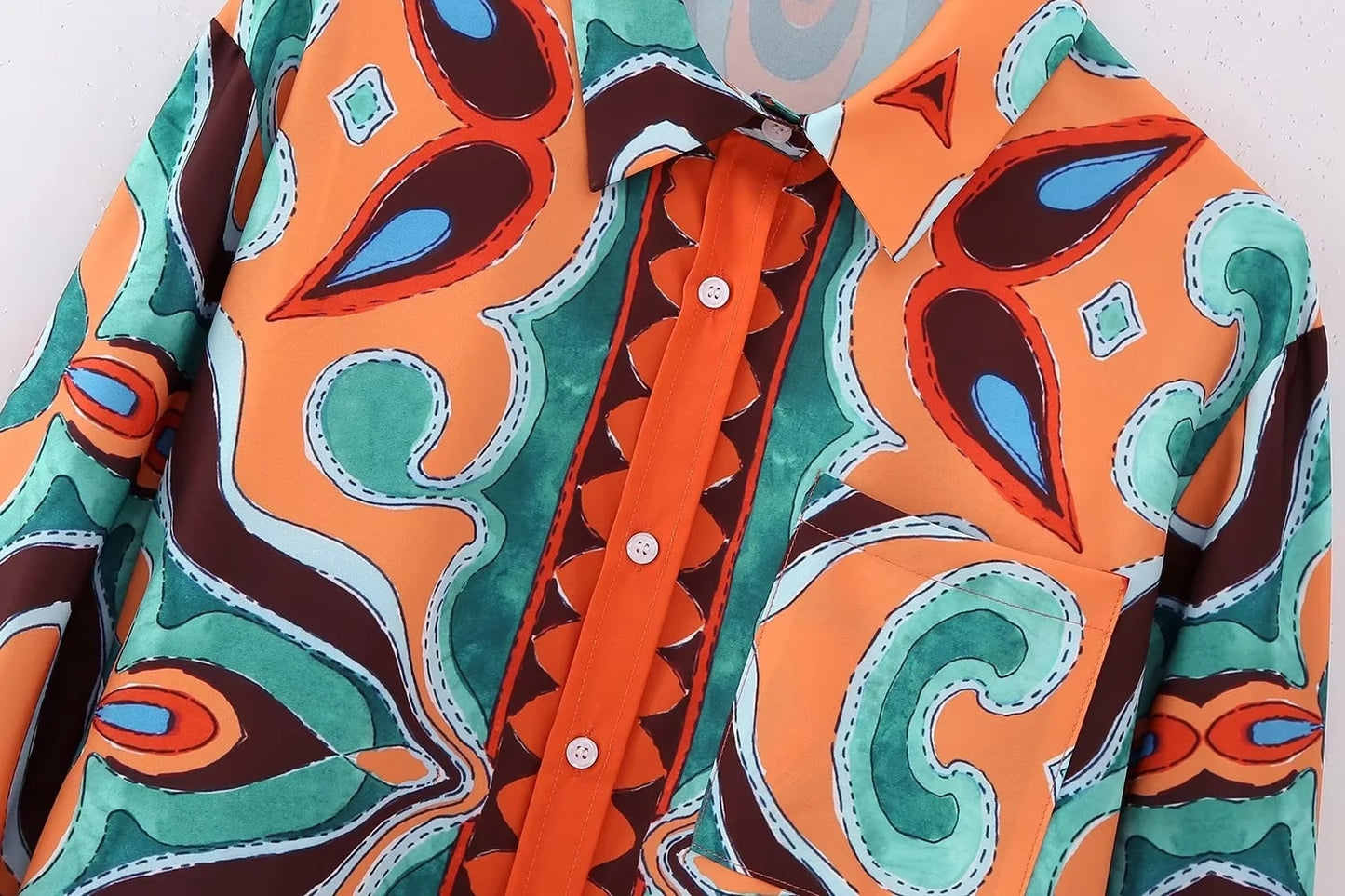 Conjunto Brigitte - Camisa, blusa estilo lenço e calça com elástico