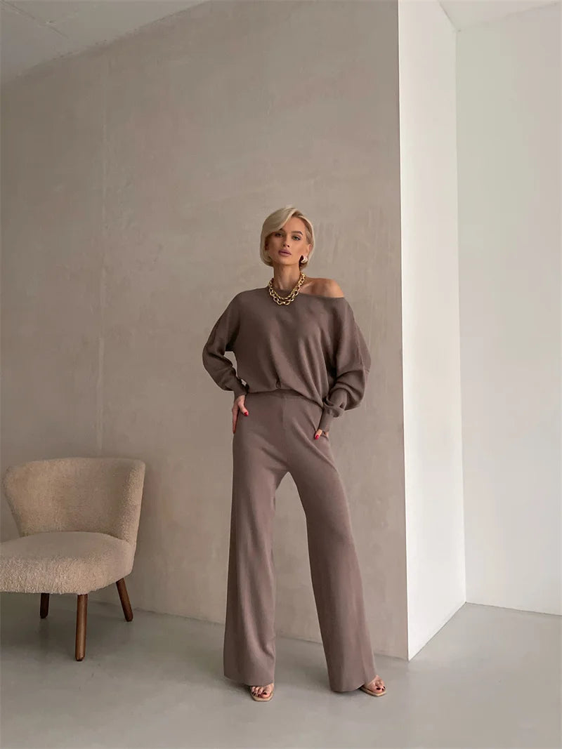 Conjunto Feminino de Malha Chersky - Elegância e Conforto Casual