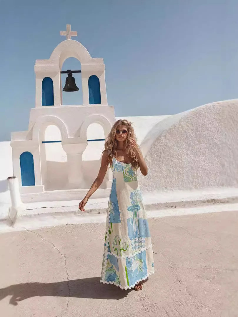Vestido Mykonos – Vestido Longo com Estampa Floral