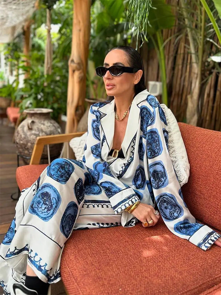 Conjunto Camisa e calça estampadas - Bruxelas