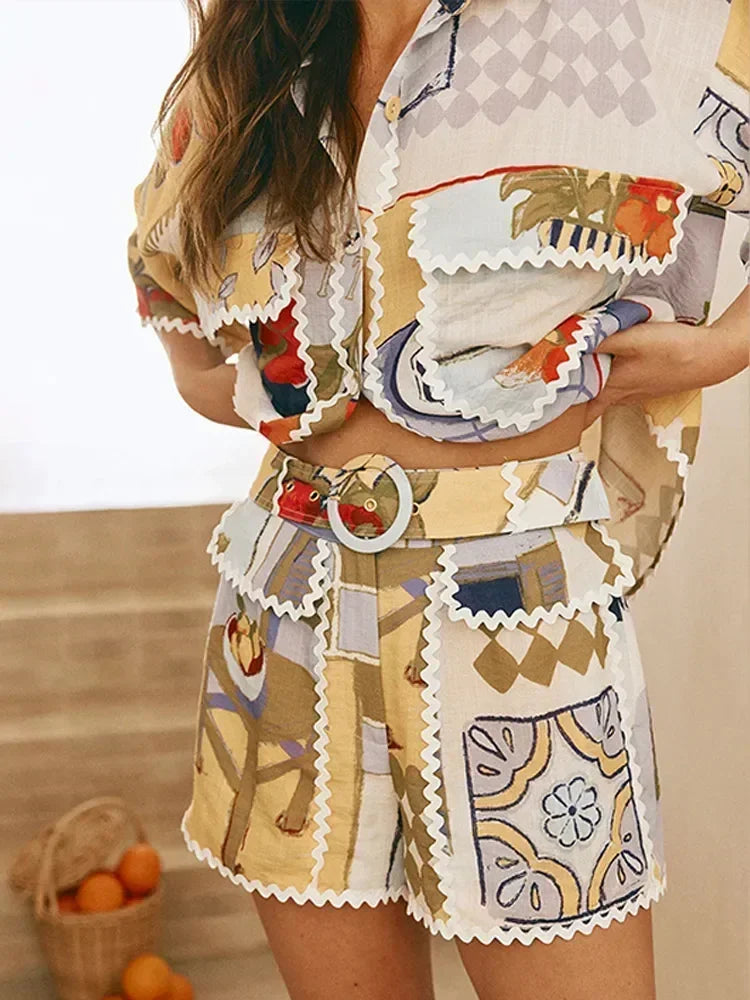 Conjunto Delphi – Vestido com Estampa Vibrante