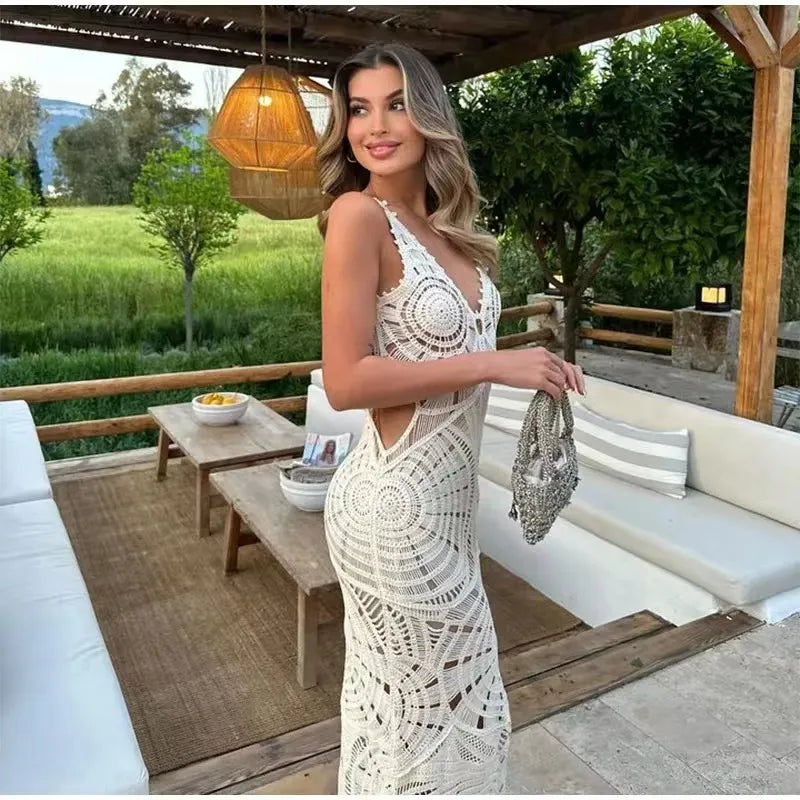 Vestido de crochê Maldivas