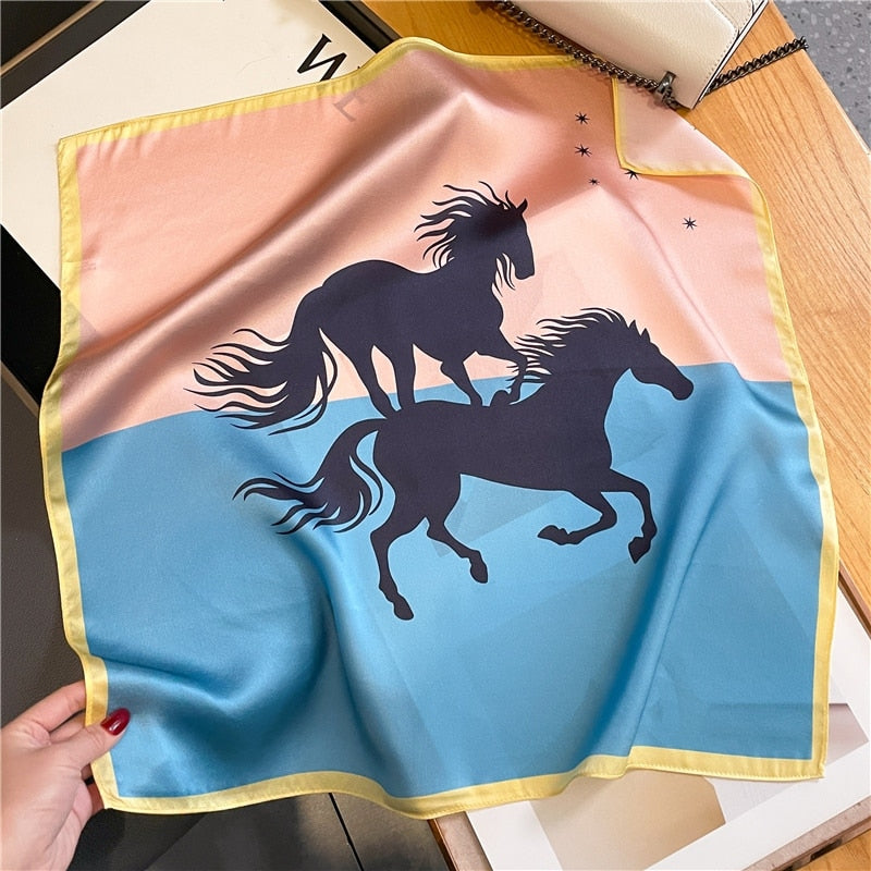 Lenços de Seda - Tamanho 53x53cm Estampas Variadas