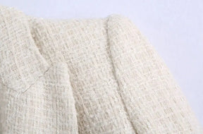Blazer de Tweed Branco