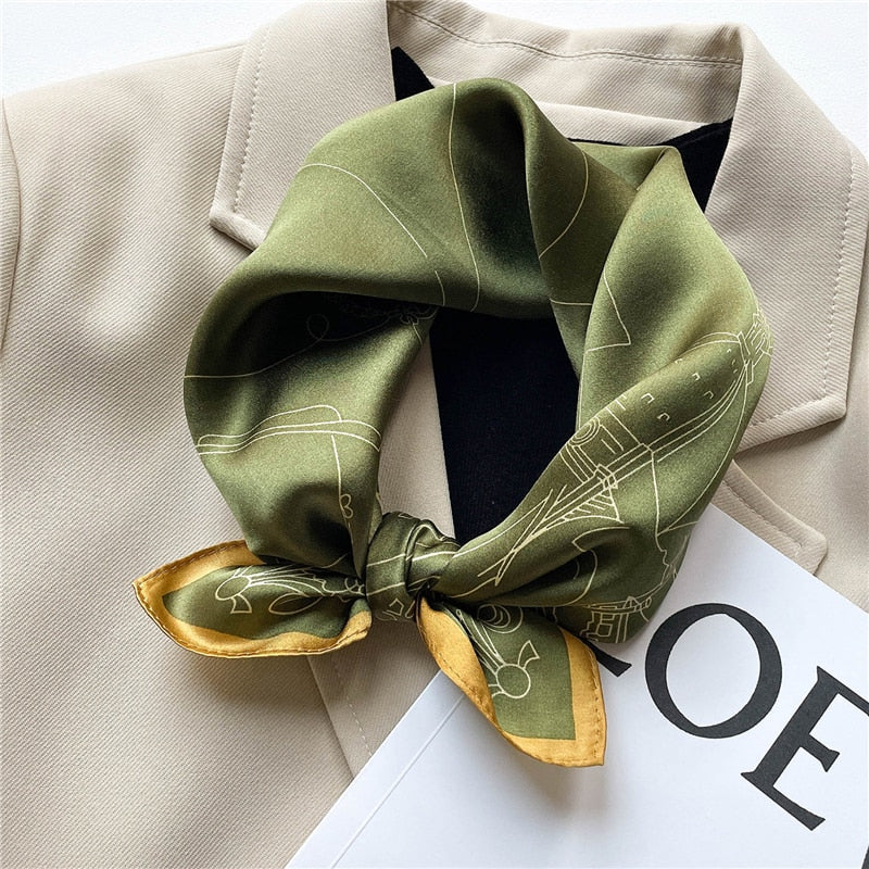 Lenços de Seda - Tamanho 53x53cm Estampas Variadas