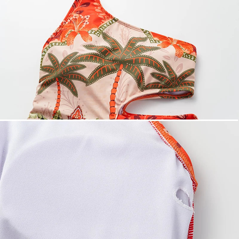 Conjunto de Maiô e Pareô Sofisticado “Verônica” com Estampa Floral Colorida