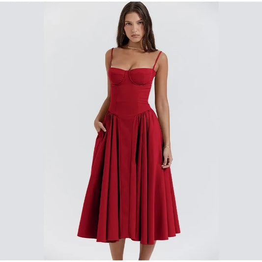 Vestido Midi Meia taça Paris (Pronta Entrega)
