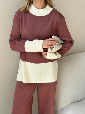 Conjunto Feminino de Malha Churchill 