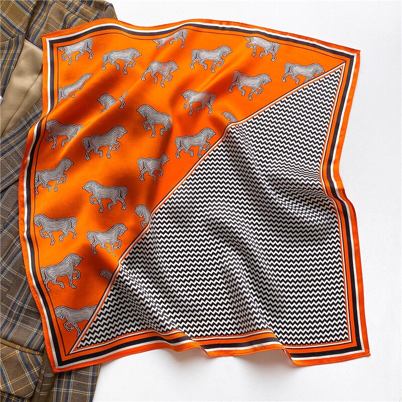 Lenços de Seda - Tamanho 53x53cm Estampas Variadas