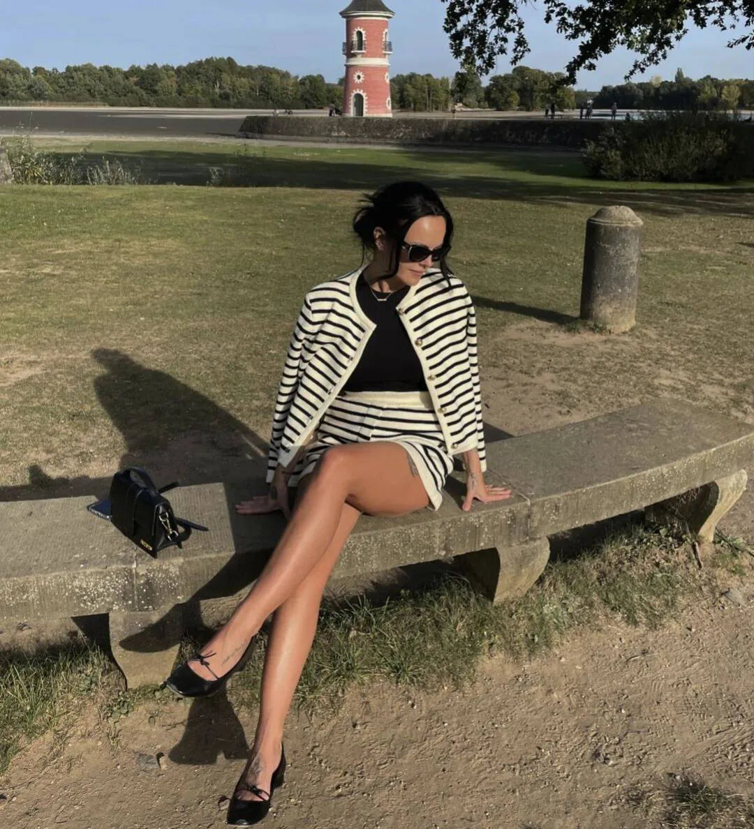 Conjunto Cardigan e Shorts de tricô Atenas