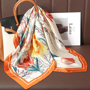 Lenços de Seda - Tamanho 70x70cm Estampas Variadas