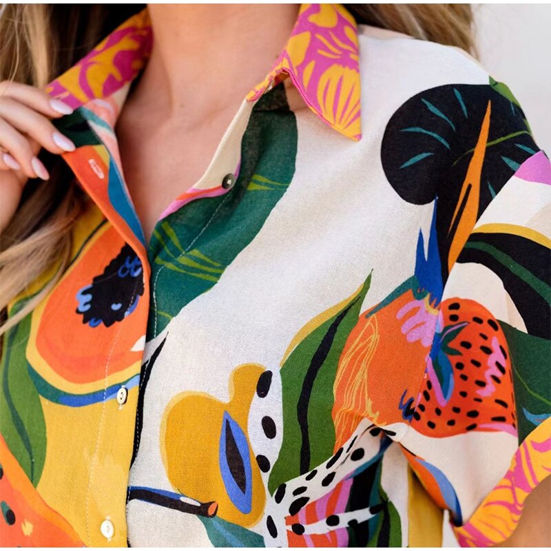 Conjunto Hawaii - Shorts e camisa
