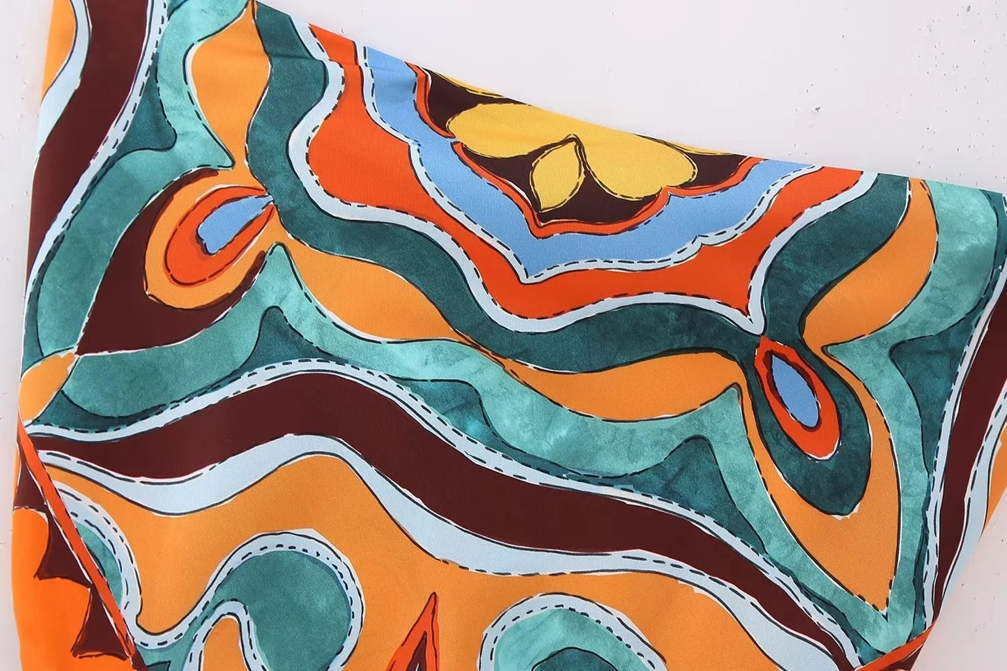 Conjunto Brigitte - Camisa, blusa estilo lenço e calça com elástico